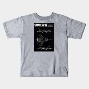 SU-35 AIR SUPERIORITY FIGHTER Kids T-Shirt